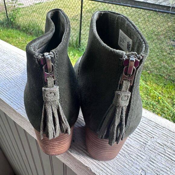 TOMS Leila Bootie in Forest Suede Size 8 - Picture 5 of 7